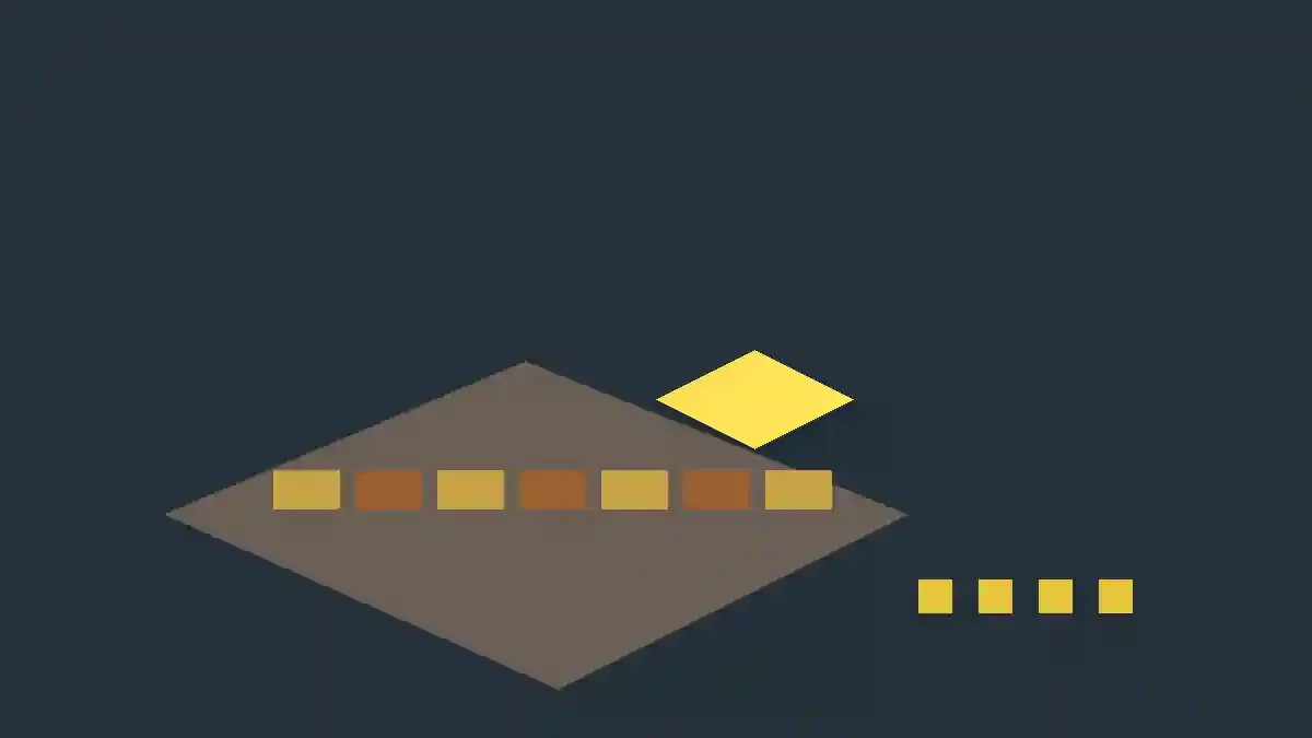 A finished Sulfur Cube course with an observation deck, score gates, and a reset loop