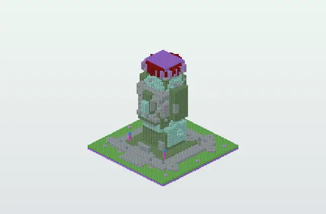 Easter Island Moai Statue Minecraft Schematic preview