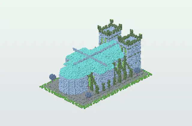 Notre-Dame Cathedral Gothic Landmark Minecraft Schematic preview