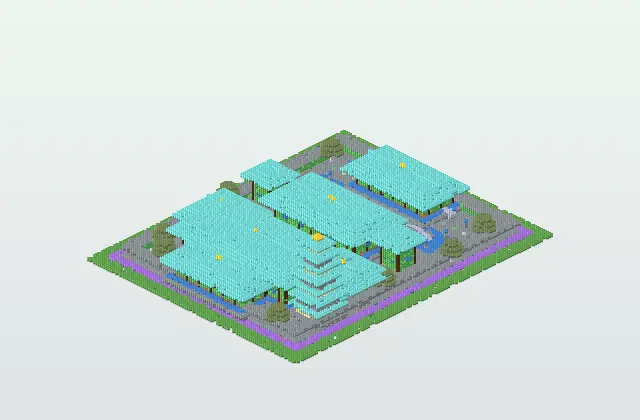 White Horse Temple Luoyang Premium Minecraft Schematic preview