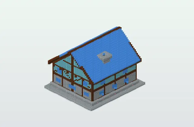 Grand Medieval Fantasy Survival House - Detailed Minecraft Schematic preview